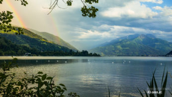 Doppelregenbogen nach Sprühregen (Blick auf Ostufer)